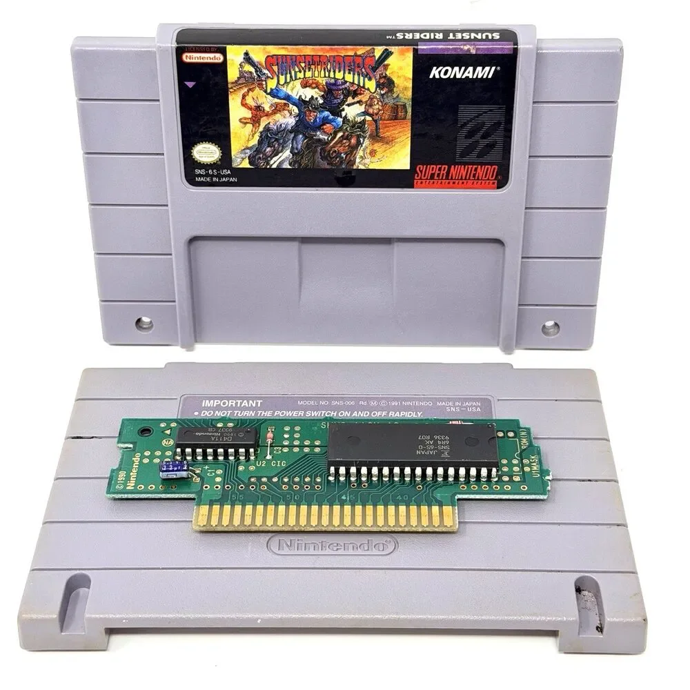Sunset Riders Super Nintendo SNES 1993 Konami Cartridge Only Tested Authentic